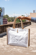 A3 jute bag with side button